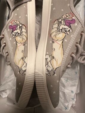 Toms Disney Grey Seven Dwarfs Printed Canvas Sneakers
